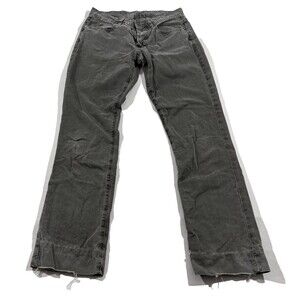 James Perse Canvas 5 Pocket Pants Mens Gray Button Fly Slim Straight Sz 30 USA